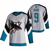 San Jose Sharks 9 Evander Kane Grey Adidas 2020-21 Reverse Retro Alternate Jersey Dzhi,baseball caps,new era cap wholesale,wholesale hats